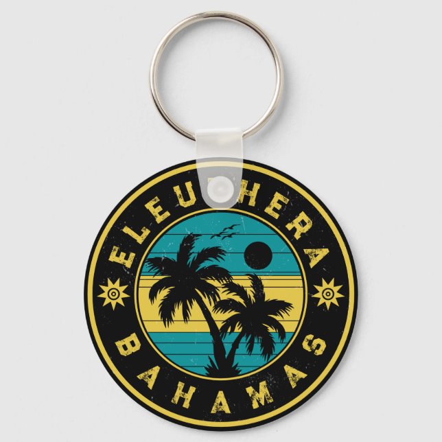 Porte-clés Eleuthera Island Bahamas Palm Tree Souvenirs (Recto)