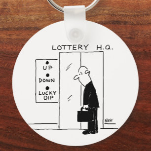 Porte-clés Elevator or Lift in a Lottery Headquarters Cartoon