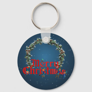Porte-clés ELFES et ÉTOILES de JOYEUX NOËL par SHARON SHARPE