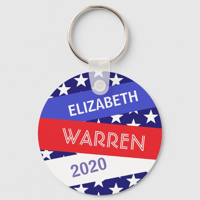 Porte-clés Elizabeth Warren pour la présidente 2020 (Recto)