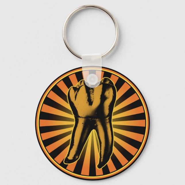 Porte-clés Emblème de dent graphique (Recto)