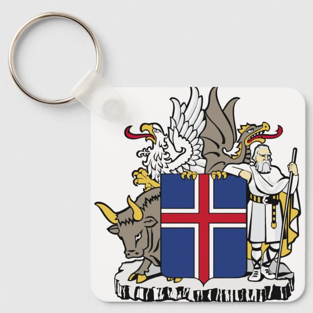 Porte-clés emblème de l'islande (Recto)
