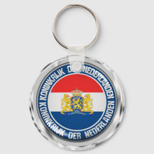 Porte-clés Emblème de ronde Pays-Bas