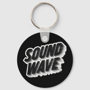 Porte-clés Emblème de vague sonore décontracté pour un look c