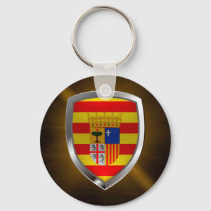 Porte-clés Emblème métallique de l'Aragon