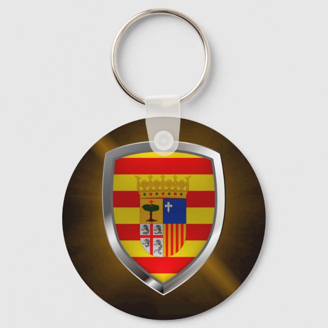 Porte-clés Emblème métallique de l'Aragon (Recto)