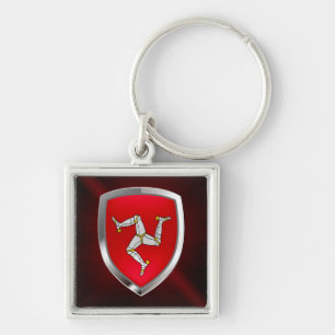 Porte-clés Emblème métallique de l'île de Man
