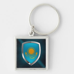 Porte-clés Emblème métallique du Kazakhstan
