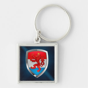 Porte-clés Emblème métallique luxembourgeois