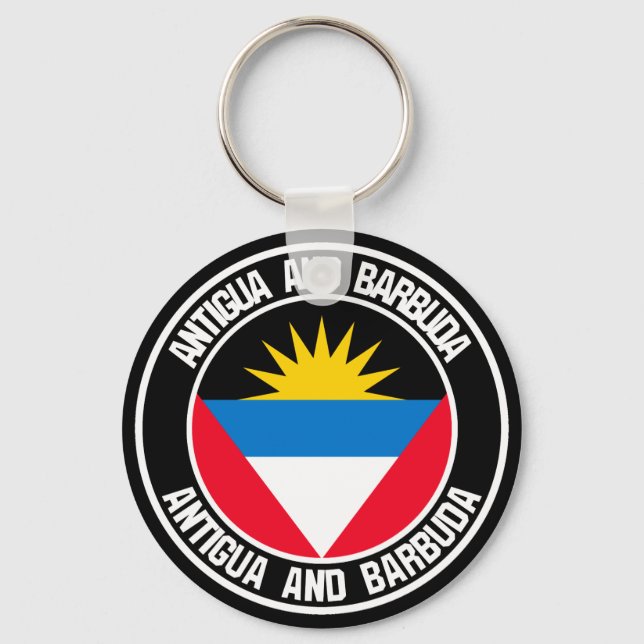 Porte-clés Emblème rond Antigua-et-Barbuda (Recto)