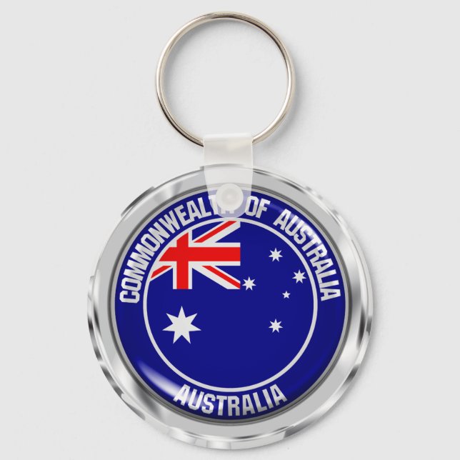 Porte-clés Emblème rond australien (Recto)