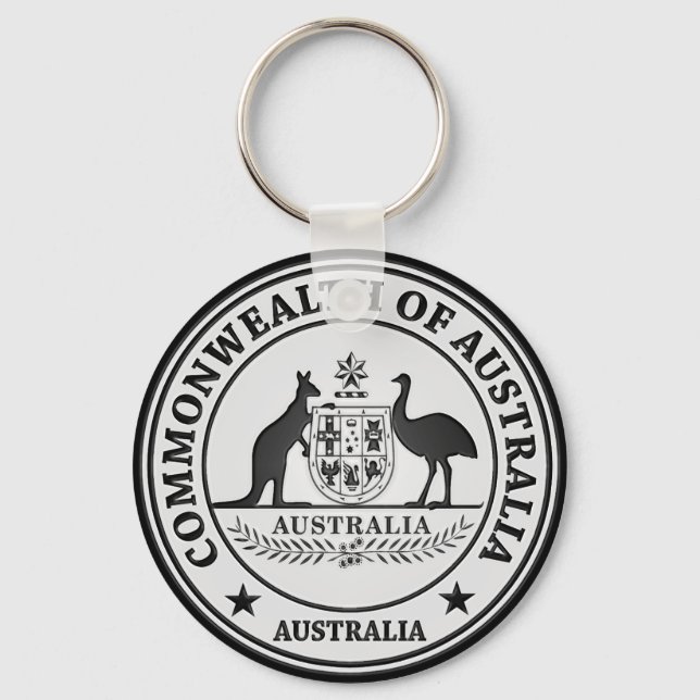 Porte-clés Emblème rond australien (Recto)