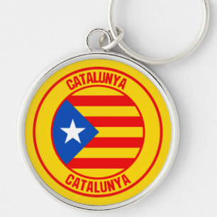 Porte-clés Emblème rond Catalunya