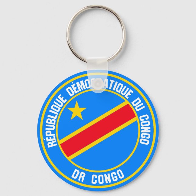 Porte-clés Emblème Rond Congo (Recto)