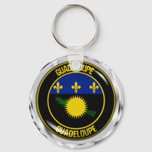 Porte-clés Emblème rond de Guadeloupe