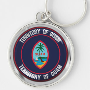 Porte-clés Emblème rond de Guam