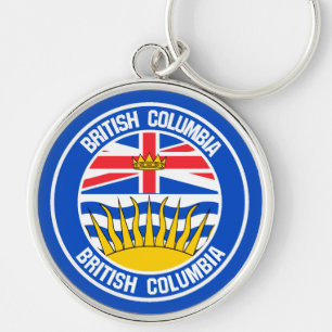 Porte-clés Emblème rond de la Colombie-Britannique