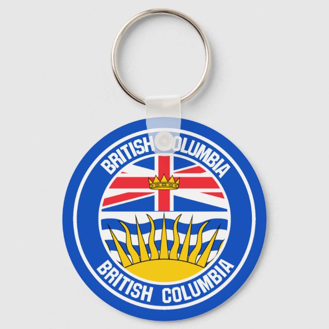 Porte-clés Emblème rond de la Colombie-Britannique (Recto)