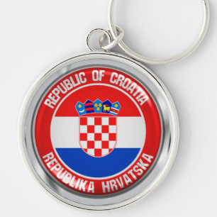 Porte-clés Emblème rond de la Croatie