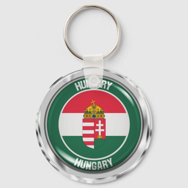 Porte-clés Emblème rond de la Hongrie (Recto)