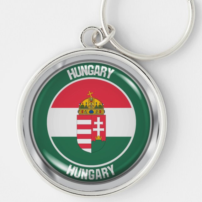 Porte-clés Emblème rond de la Hongrie (Devant)