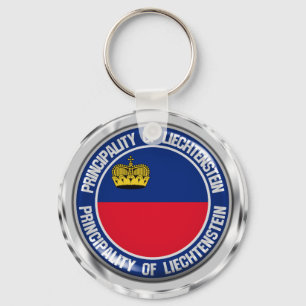 Porte-clés Emblème rond de la Liechtenstein
