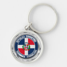 Porte-clés Emblème rond de la République Dominicaine