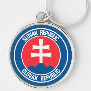 Porte-clés Emblème rond de la Slovaquie