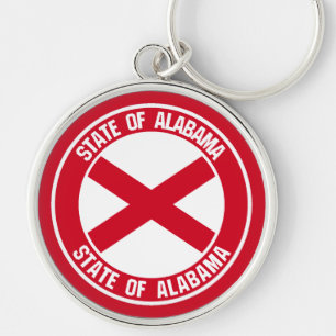 Porte-clés Emblème rond de l'Alabama