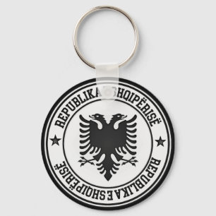 Porte-clés Emblème rond de l'Albanie
