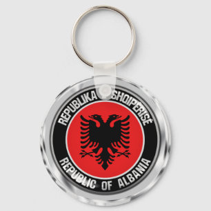 Porte-clés Emblème rond de l'Albanie