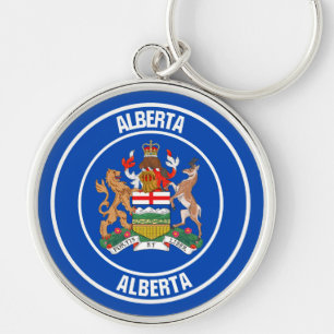 Porte-clés Emblème rond de l'Alberta
