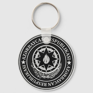 Porte-clés Emblème rond de l'Azerbaïdjan