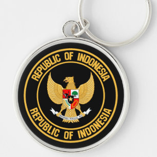 Porte-clés Emblème rond de l'Indonésie
