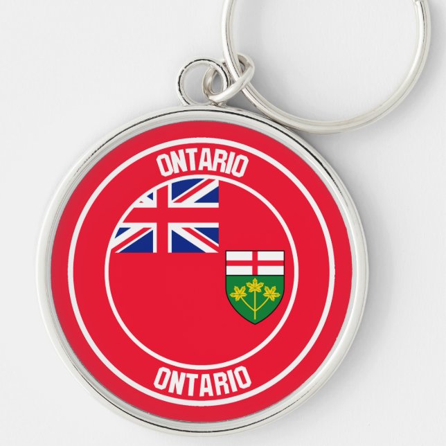 Porte-clés Emblème rond de l'Ontario (Devant)