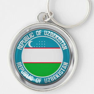 Porte-clés Emblème rond de l'Ouzbékistan