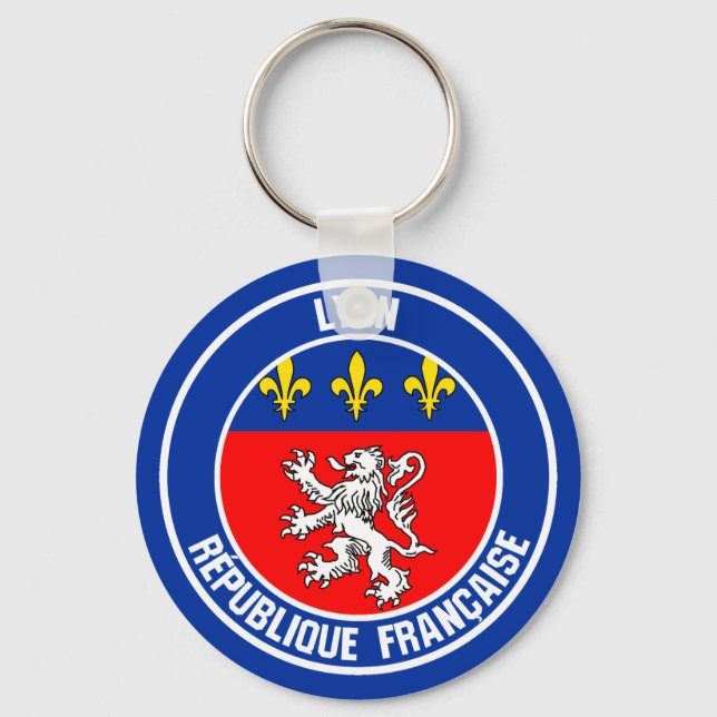 Porte-clés Emblème rond de Lyon (Recto)