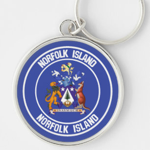 Porte-clés Emblème rond de Norfolk Island