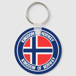 Porte-clés Emblème rond de Norvège