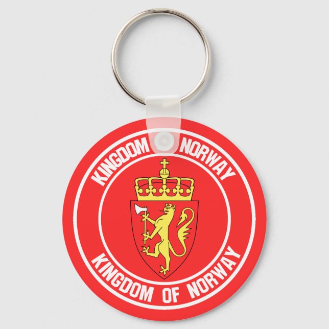 Porte-clés Emblème rond de Norvège (Recto)
