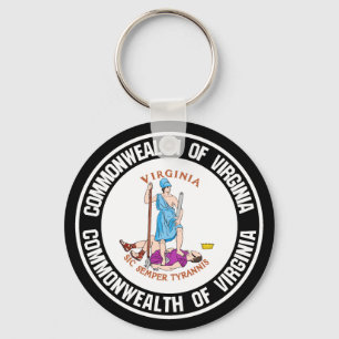 Porte-clés Emblème rond de Virginie