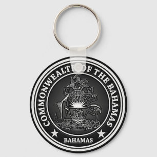 Porte-clés Emblème rond des Bahamas