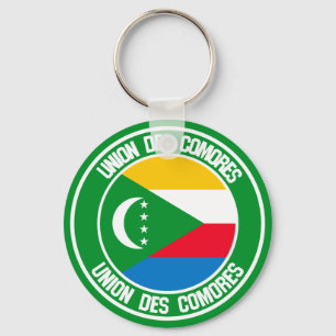 Porte-clés Emblème rond des Comores
