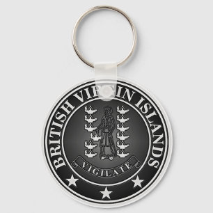 Porte-clés Emblème rond des îles Vierges britanniques