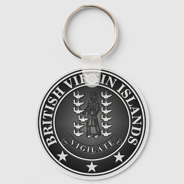 Porte-clés Emblème rond des îles Vierges britanniques (Recto)