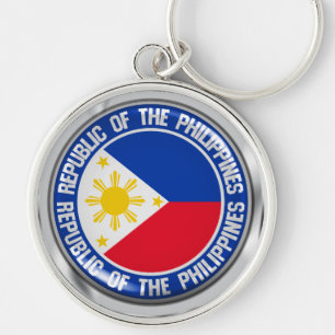 Porte-clés Emblème rond des Philippines