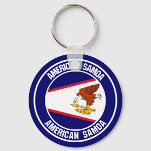 Porte-clés Emblème rond des Samoa américaines