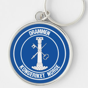 Porte-clés Emblème rond Drammen