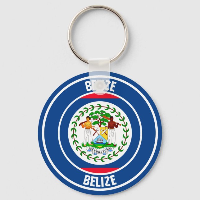 Porte-clés Emblème rond du Belize (Recto)