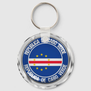 Porte-clés Emblème rond du Cap Vert